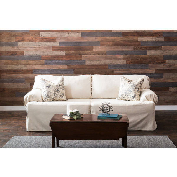 Nance Industries 4" x 36" Peel & Stick Barnwood Wall Paneling (3pack